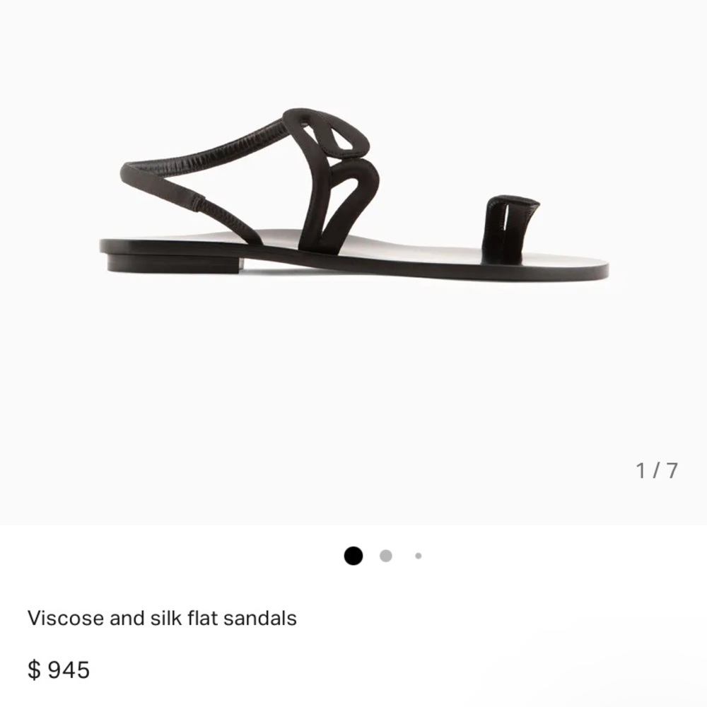 NWB and dust bags Armani viscous and silk black sandals